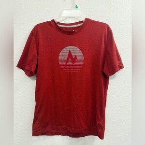 Marmot Shirt Men Med. Red Logo Graphic Outdoors Gorpcore Hiking Camping Fishing